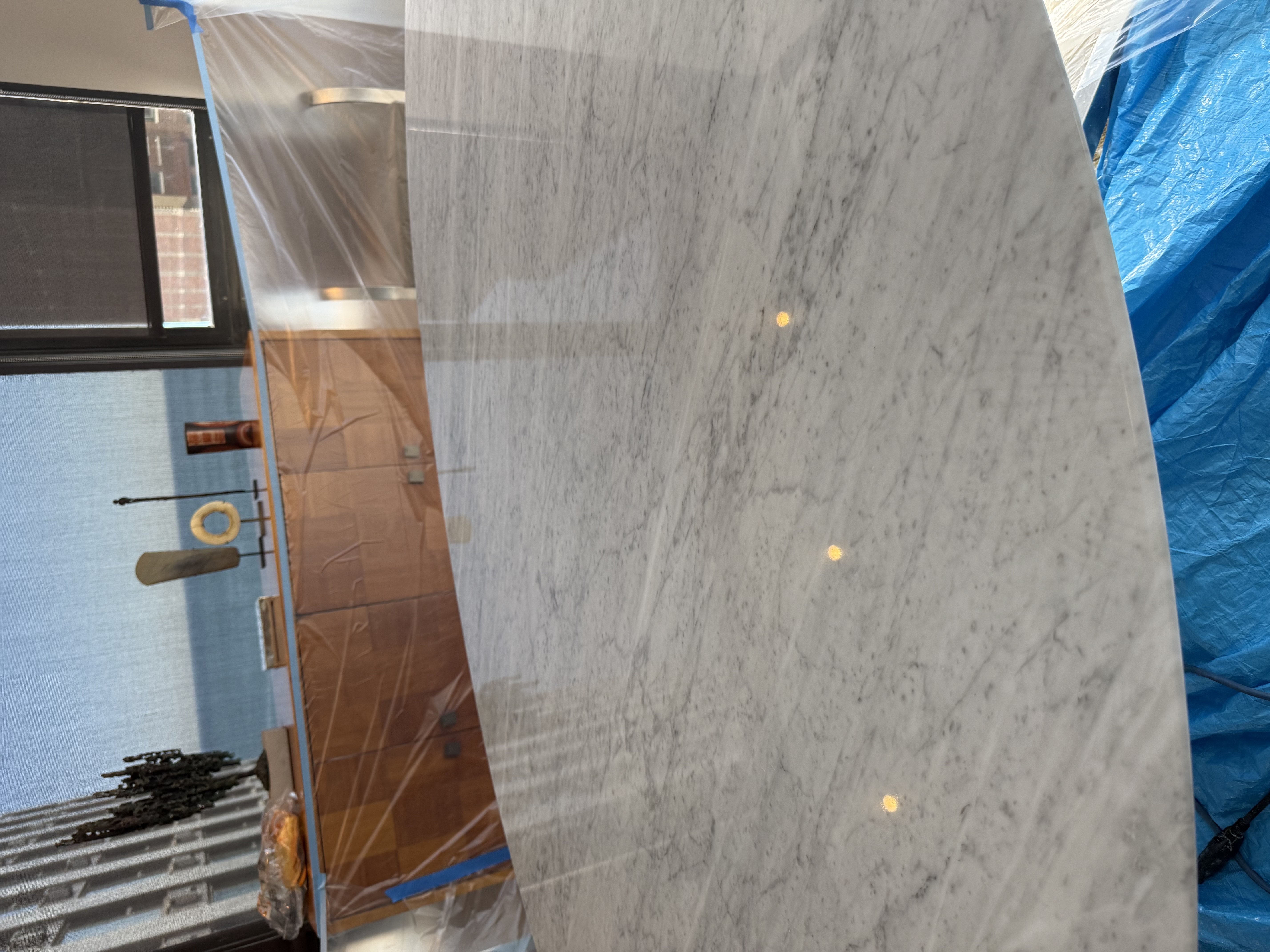 Deerfield Estate Marble Foyer Restoration