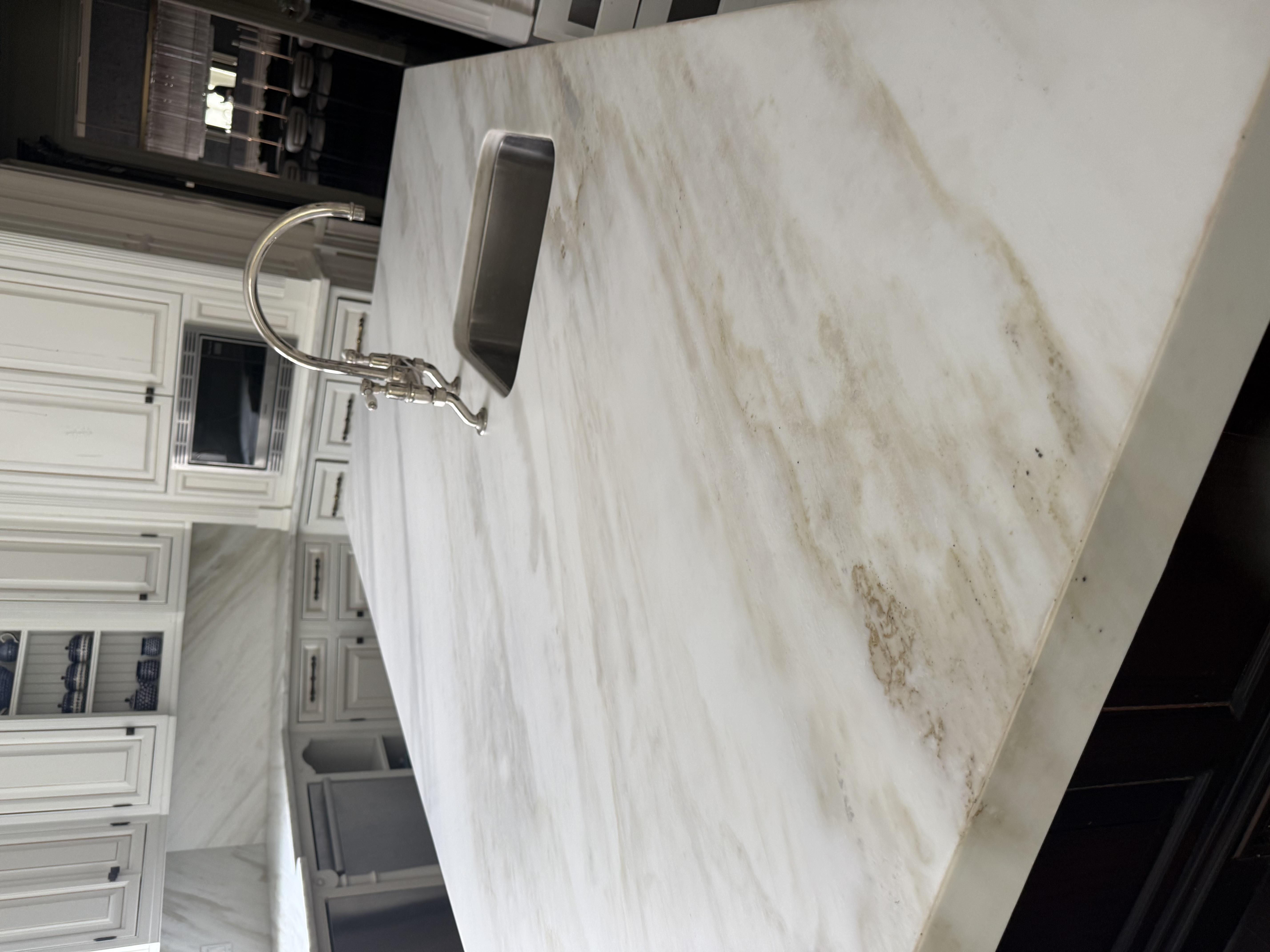 Hinsdale Marble Countertop Honing & Etch Removal Restoration