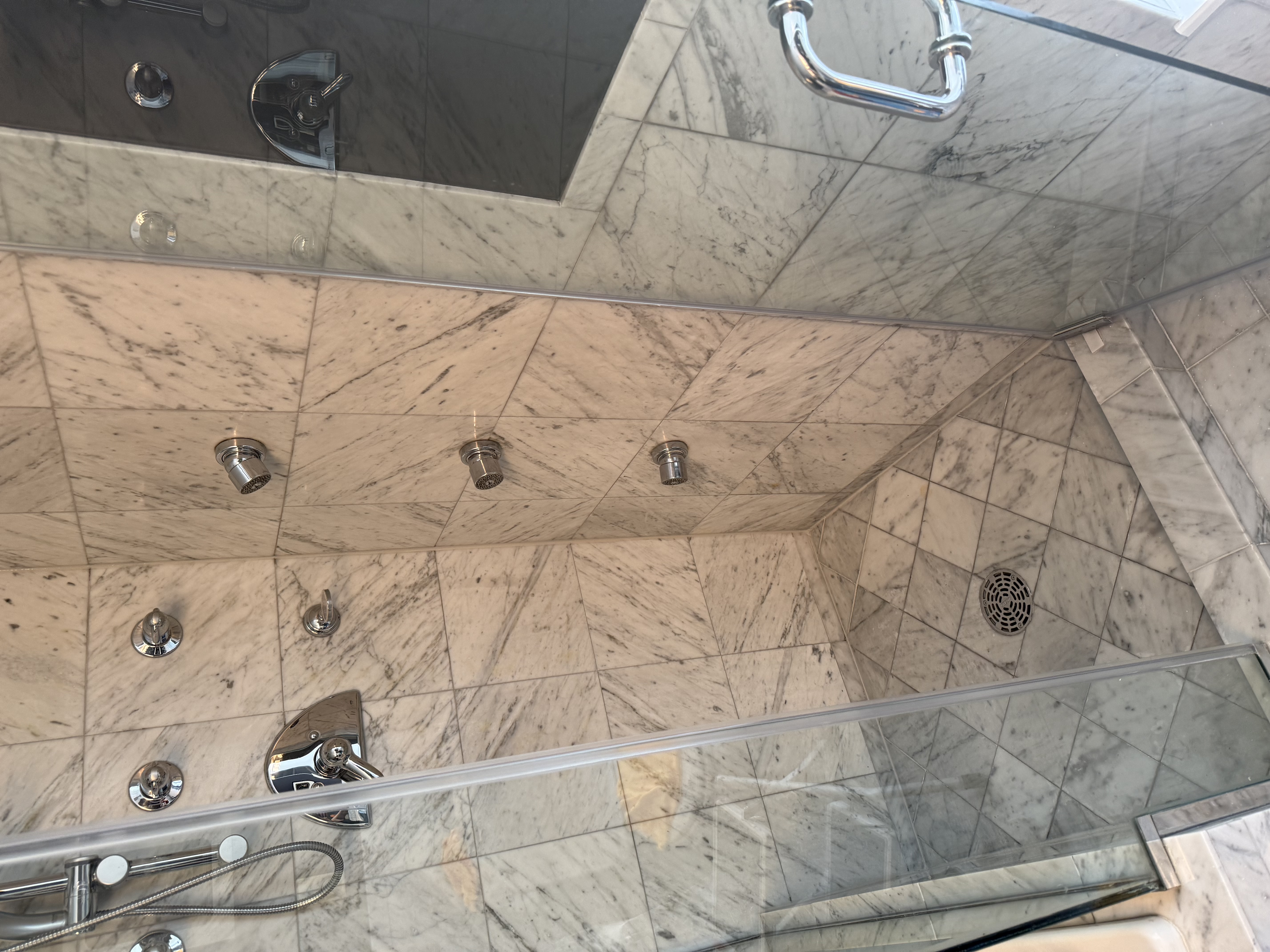 Marble Shower Restoration Chicago + Vanity Polishing & Sealing