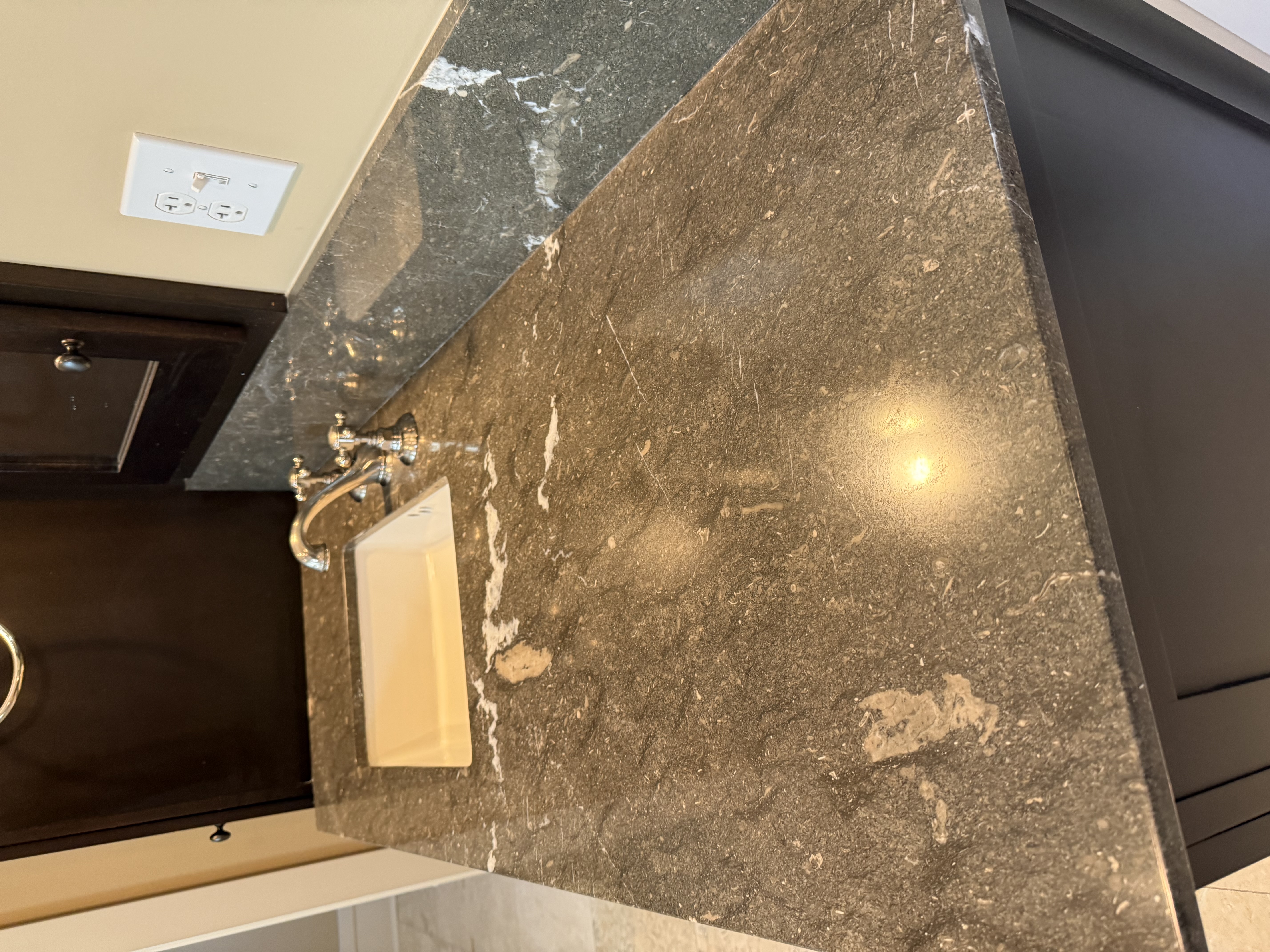 Limestone Vanity Honing, Polishing & Sealing in Evanston, IL