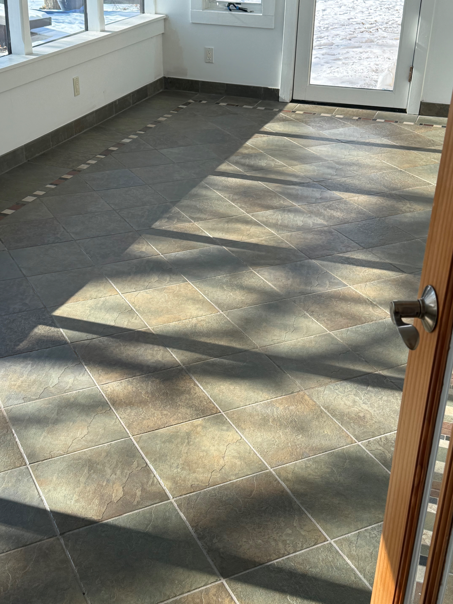 Glencoe Slate Sunroom Floor Deep Clean