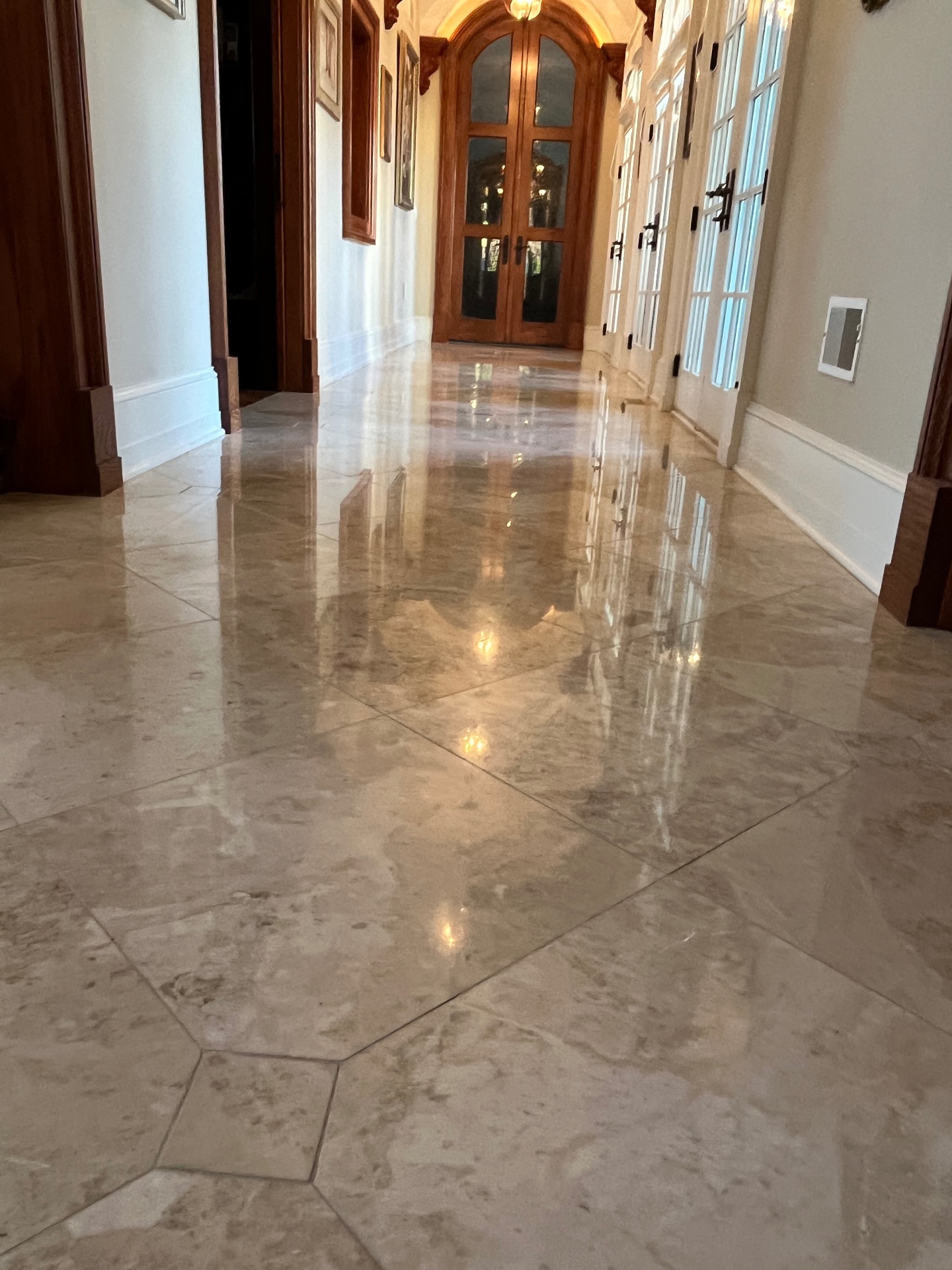 Marble Entryway Diamond Polish