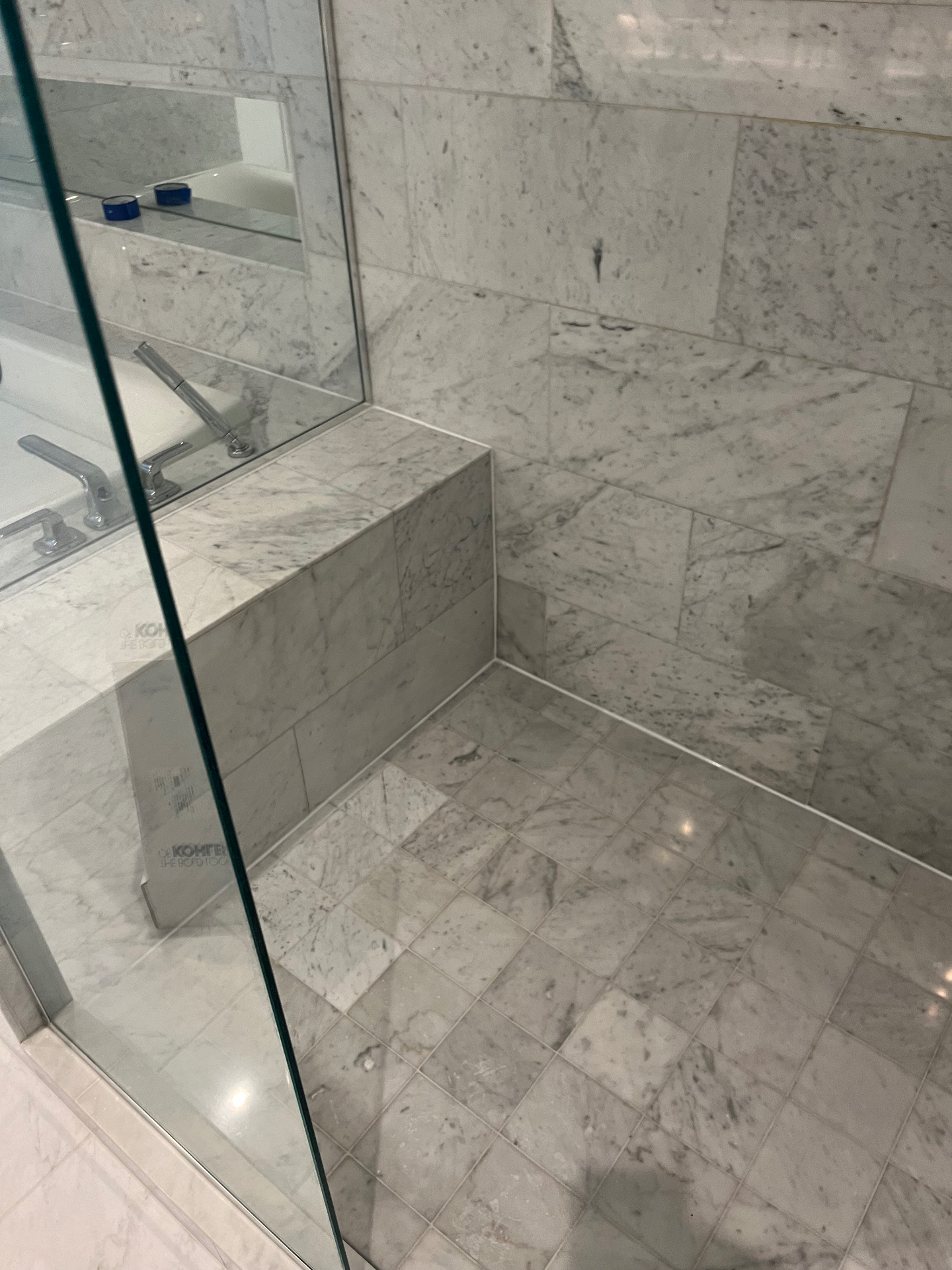 Deerfield Carrara Marble Shower Deep Clean & Seal