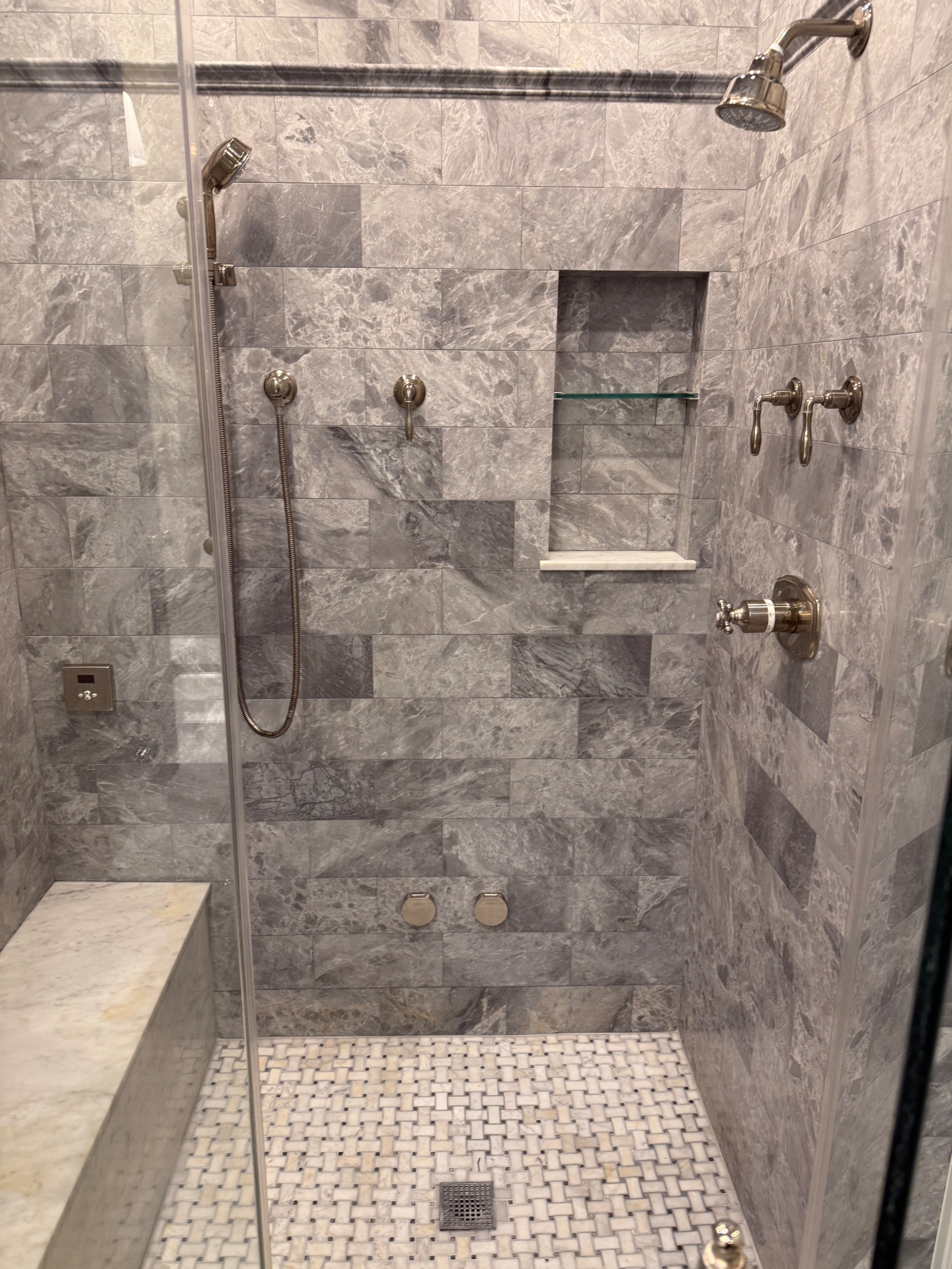 Kenilworth Marble Shower Restoration & Caulk Replacement