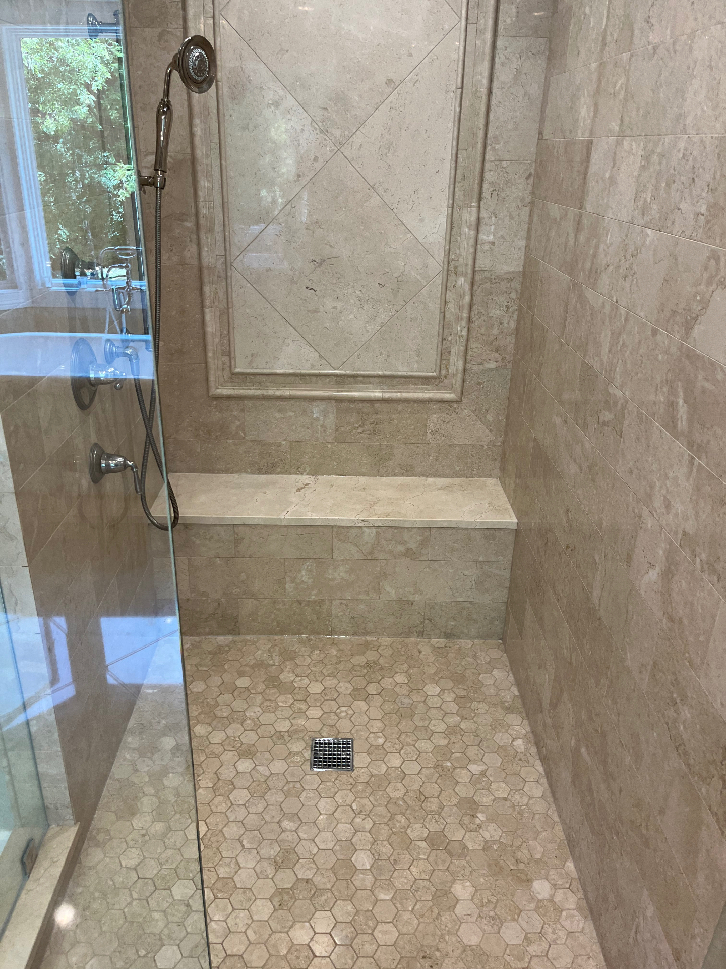 Lake Forest Limestone Shower Sealing & Restoration