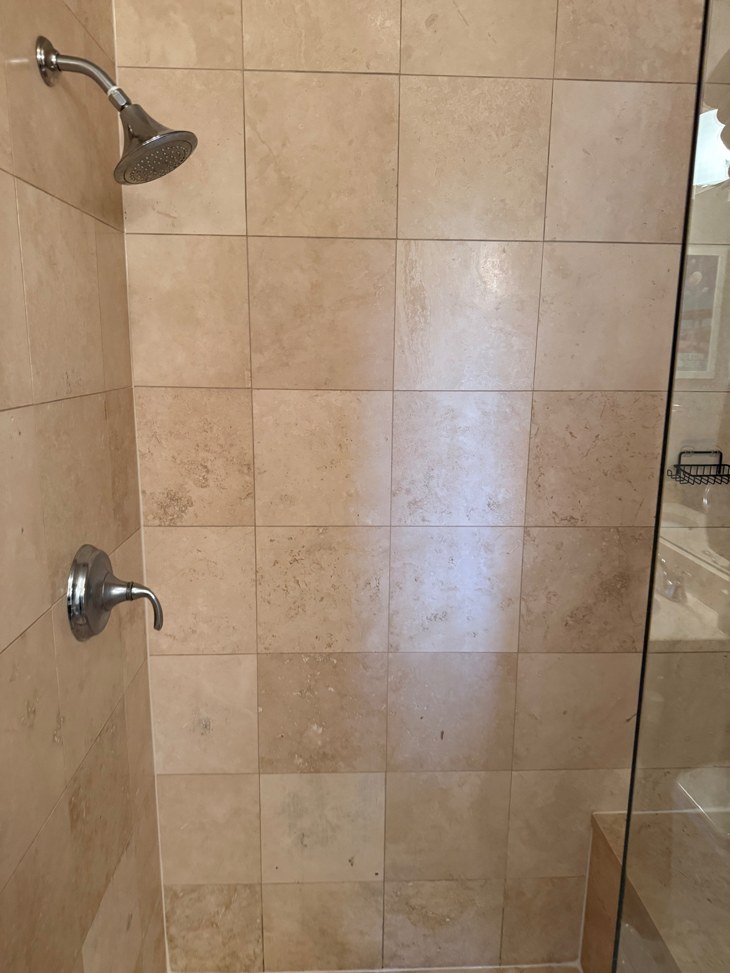 Wilmette Travertine Shower Sealing & Grout Repair