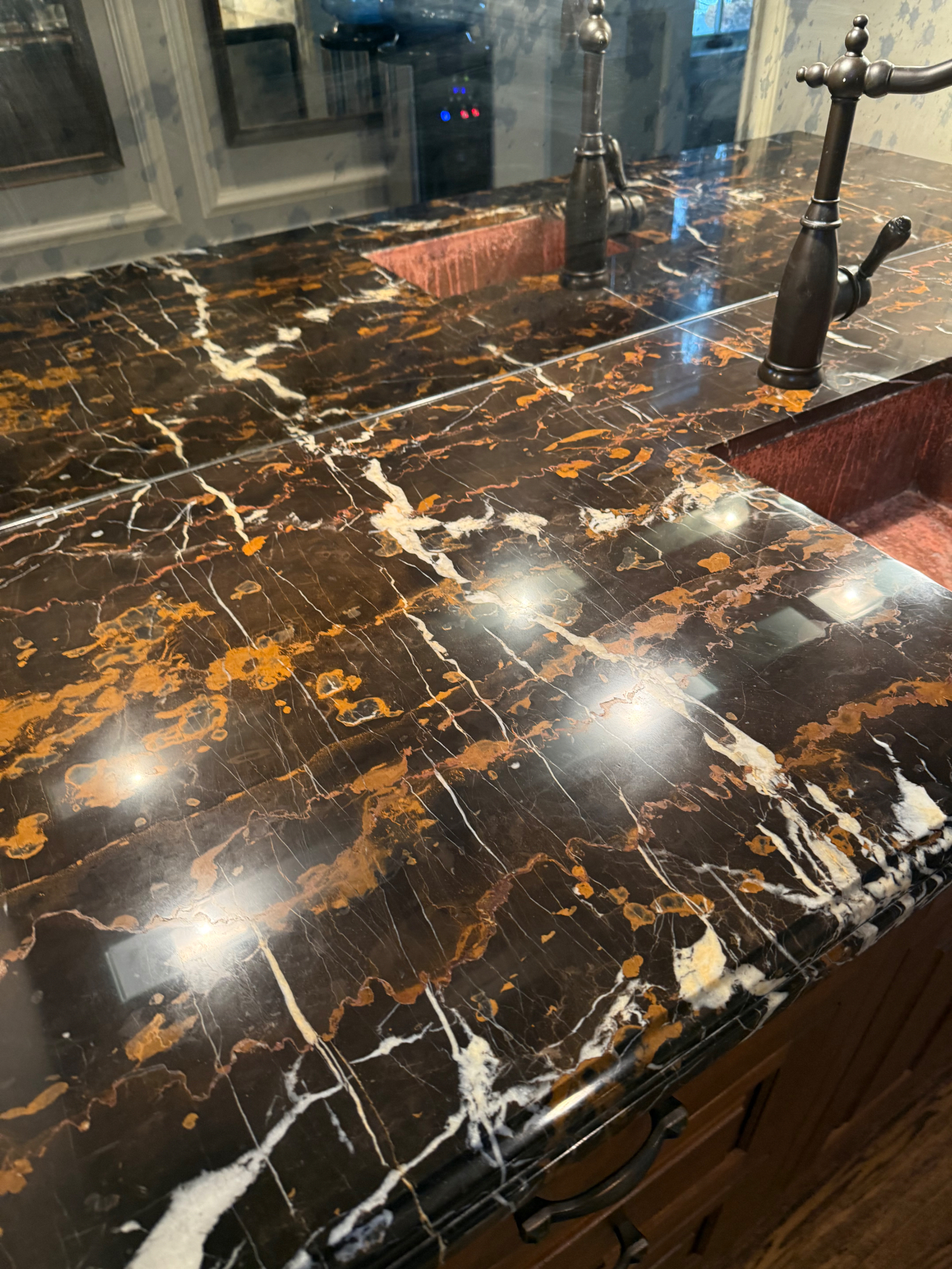 Winnetka Portoro Marble Countertop Revival