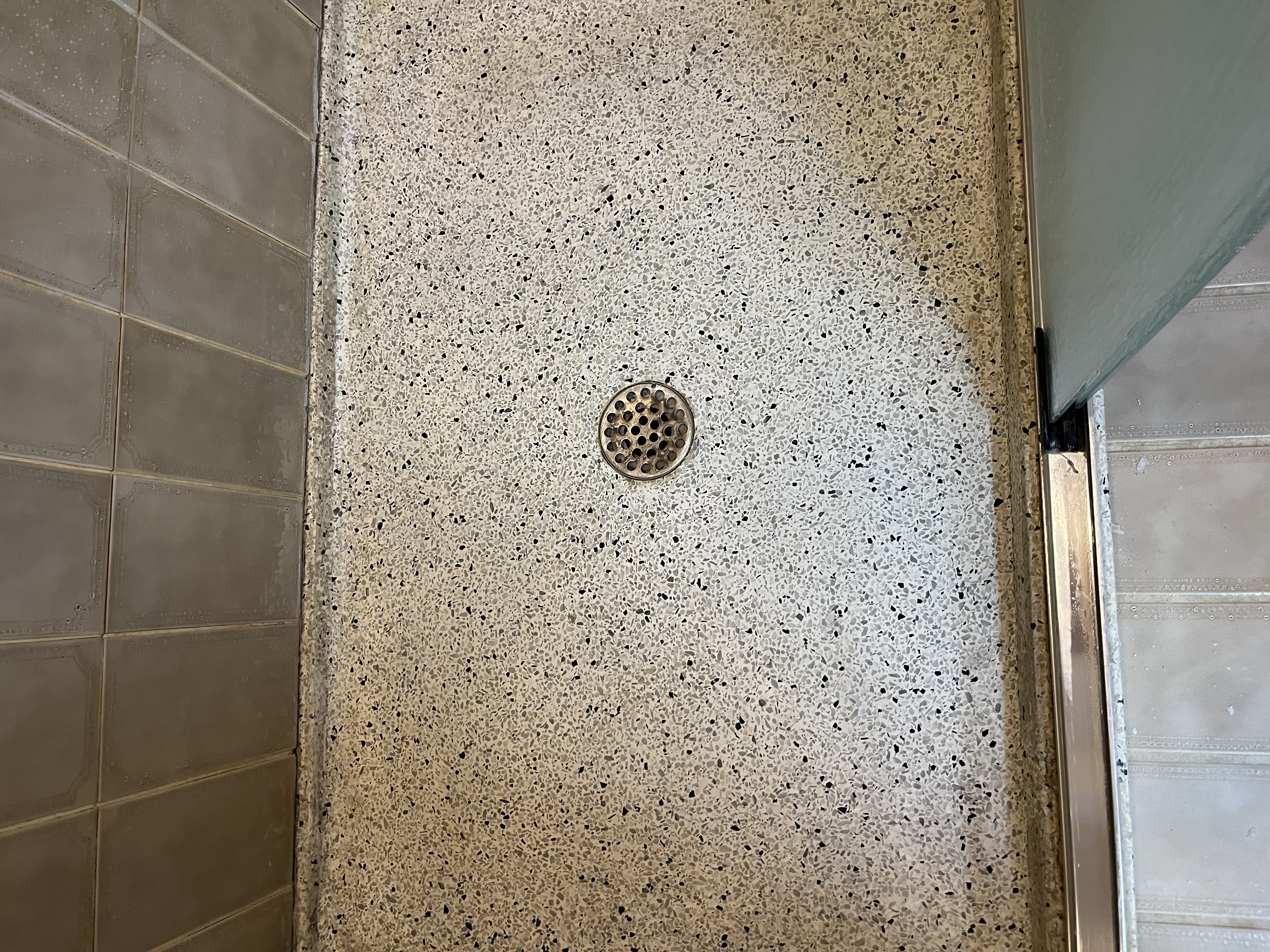 After — Terrazzo Shower Pan Restoration  in Schaumburg