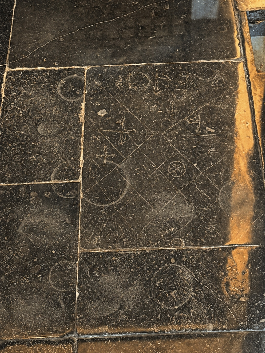 Before — Limestone Floor Restoration  in Schaumburg